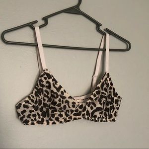 Animal print J Crew Underwire Bra
